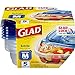 Glad 25 oz. Entree Container with Lid, Plastic, Clear, (5-Pack)