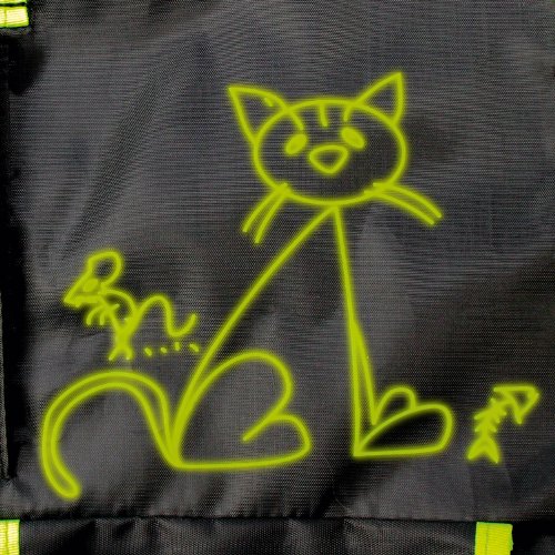 Imagen 2 de Cartrend 60282 Katze - Organizador con bolsillos para asiento con diseño de oso, color negro y amarillo