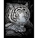 Royal Brush Silver Foil Engraving Art Kit, 8-Inch by 10-Inch, White Tiger