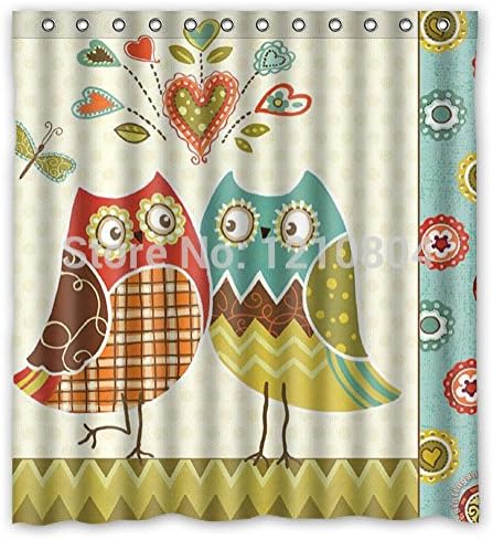 Sparkling Stars Owl Wonderful Cartoon Painting Personalized Custom Shower Curtain Bath Curtain More Sizes Good Gift!! 60" X 72"