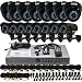 VideoSecu Complete 16 Channel CCTV Stand Alone Real Time Network Web Remote Monitoring Security Camera DVR System H.264 with 1500GB Hard Drive, Color CCD Night Vision Security Cameras, Camera Power Supplies and Video Power Cables A89