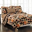 Geometric Orange and Brown All Cotton Comforter Set