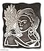 Brooch pendant, 'Self-Portrait with Monkey' 1.9 W 2.2 L