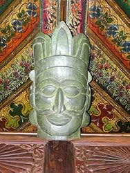 Home Decor-antique Hand Carved and Painted Tribal Face Wooden Mask 20 Inches