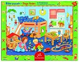 Produkt-Bild: Die Spiegelburg 20451 Rahmenpuzzle Bilder puzzeln - Dinge finden - Im Kinderzimmer (24 Teile)