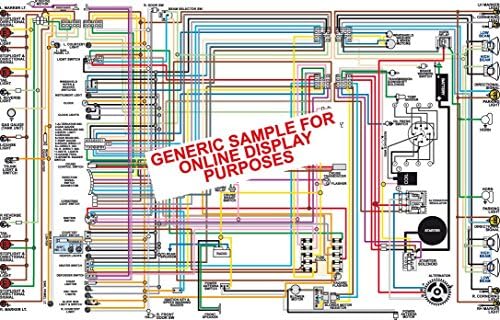 Full Color Laminated Wiring Diagram FITS 1966 Chevy Chevelle Malibu &; El Camino Large 11" X 17" Size