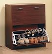 Cherry Finish Wood Shoe Storage Rack Organizer