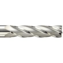 Niagara Cutter C430 Carbide End Mill, General Purpose, Uncoated (Bright), 4 Flutes, Square End
