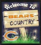 Chicago Bears Welcome To Bears Country Lighted Wall or Window Hanging Sign