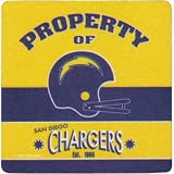 San Diego Chargers Team Reflections "Property of San Diego Chargers" Four Piece Foam Coaster Set