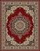 Universal Rugs 104700 Red 9x12 Area Rug, 8-Feet 9-Inch by 12-Feet 3-Inch