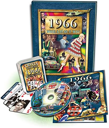 Birthday combo Set: 1966 Flickback Book, DVD and Trivia Playing Cards