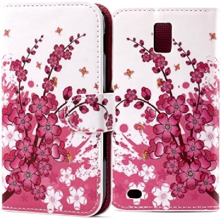 ACC5Star(TM) New Fashion Printed Peach Blossom Hard PU Leather Case Cover Skin For Samsung Galaxy S2 SII T989 T-mobile (Peach_Blossom)