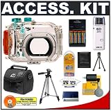 Accessory Kit for PowerShot A720 IS Digital Camera with Canon WP-DC16 Waterproof Case + (4) AA Rechargeable Batteries w/ Charger + Camera Case + Tripod