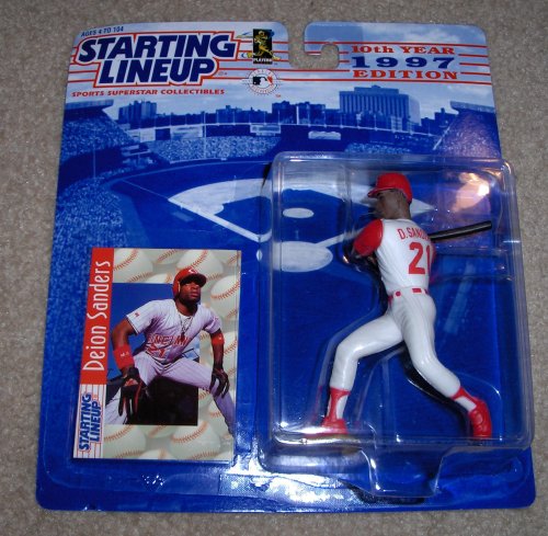 MLB Action Figure: 1997 Deion Sanders MLB Starting Lineup Figure-MLB Action Figure-MLB Figures-Major League Baseball Action Figures-Major League Baseball Figures-Baseball Action Figures