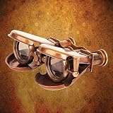 Steampunk Belt Oculator Portable Binoculars w/ Leather Pouch