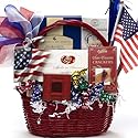 America The Beautiful Patriotic Gourmet Food Gift Basket - Great Fourth of July Celebration!