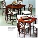 5 pc counter height cherry finish game / dining table set