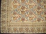 Kalamkari Block Print Tablecltoh-60 x 90 Rectangle