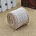 2M Natural Jute Burlap Ribbon with Lace for Craft Rustic Wedding Belt Strap Craft Jute Hessian