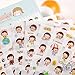 YSTD Lovely 12 Sheet Transparent Calendar Diary Book Sticker Scrapbook Decoration (Cute Girls)