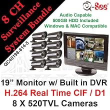 Q-SEE QC40198-814-5 8 CH Complete CCTV Bundle Package Kit: 19
