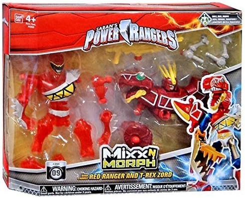 Power Rangers Dino Charge - Mixx N Morph Dino Charge Red Ranger and T-Rex Zord Action Figure