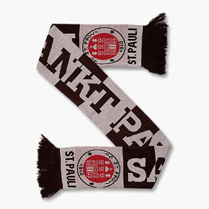 St. Pauli Steifen Schal braun/weiß-OS