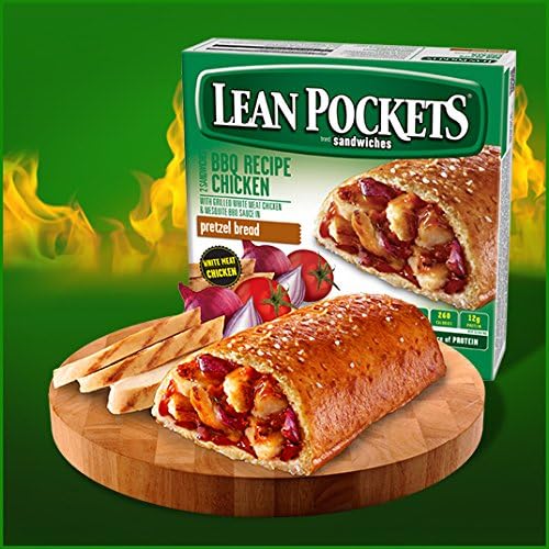 Lean Pockets, Pretzel Mesquite BBQ Chicken, 2 Sandwiches