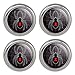 Black Widow Spider on Web Metal Craft Sewing Novelty Buttons - Set of 4