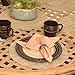 Sweet Pea Linens Tan Tonal Leaf Wipe Clean Charger-Center Round Placemat