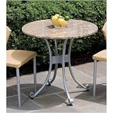 Sabbia 30 Inch Round Granite Top Bistro Table