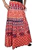 GIFT IDEA- Orange Printed Wrap Skirt Womens Cotton Wrap Around Skirts