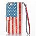 iPhone 6 Case, iPhone 6 Wallet Case Leather, ACO-UINT Premium PU Flag Pattern Leather Wallet Flip Case with Card Slots, Cash Compartment and Detachable Wrist Strap for iPhone 6 4.7