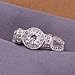 NYKKOLA New Unique Design 925 Silver Crystal Diamond Wedding Engagement Ring