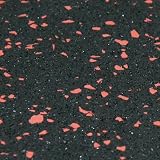 Elephant Bark Recycled Rolled Rubber Flooring - Red Dot in color - 3/8 x 4ft rolls