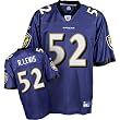 Ray Lewis Jersey: Reebok Purple Replica #52 Baltimore Ravens Jersey