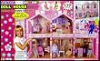 New 139 PC Doll House Set 2 Story 6 Rooms Fits Barbie Dollhouse