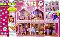 New 139 PC Doll House Set 2 Story 6 Rooms Fits Barbie Dollhouse