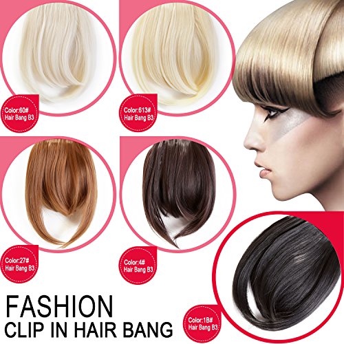 Neitsi® Synthetic Clip-In Bangs Hair Extensions Fake Front Full Hair Pieces Bangs