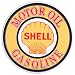 Shell Motor Oil Gasoline Round Metal Sign
