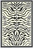 ZEBRA AREA RUG, 5-footx8-foot