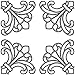 Brewster 99769 Peel & Stick Medici Stained Glass Corner Appliqués, 4-Count