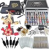 Premium Tattoo Kit 2 Machine gun, LCD Power Supply, 40 Color ink, Needles and Accessories, Model 10-24