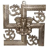 Ganesha Wall hanging Brass Decor 8.5 x 8.5 inches