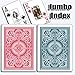 KEM Red Blue Arrow, Poker Size, Standard Index, with Free Cut Cards and Texas Hold'em Button Kit and Bounty Button