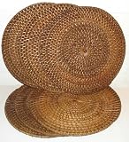 Java Rattan set of 4 round Placemats