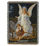Angel Direct Thy Paths Tapestry Throw by 