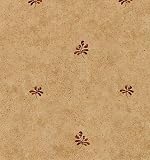 Brown Country Flower Toss Wallpaper