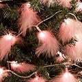 Fairy Battery Lights, Pink Fluffy Feather with 20 Warm White LEDS